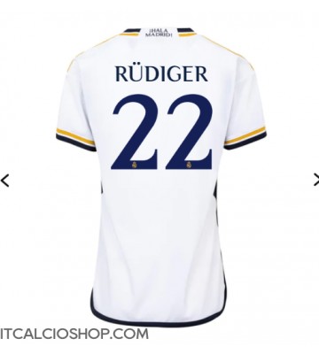 Real Madrid Antonio Rudiger #22 Prima Maglia Femmina 2023-24 Manica Corta